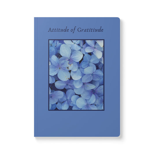 Blue Floral Affirmation Journal - Attitude of Gratitude & Holy Boldness