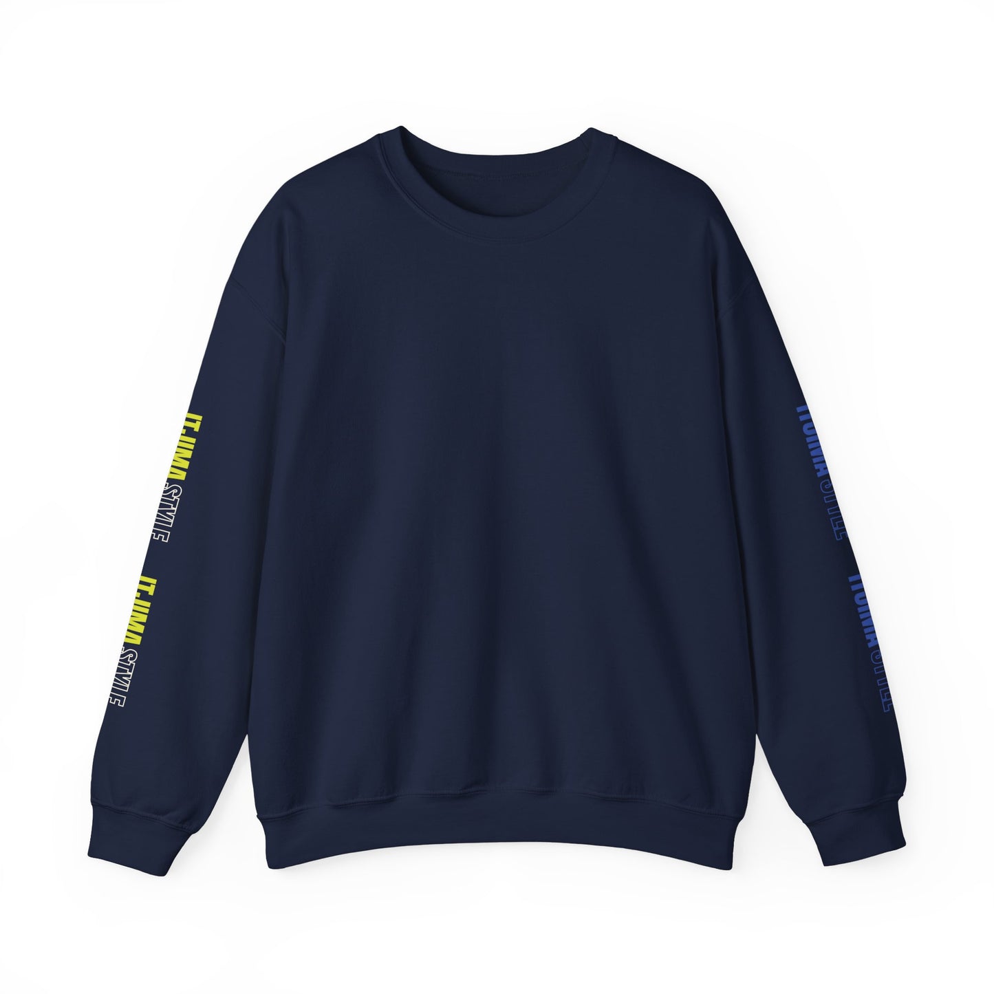 Crewneck Sweatshirt with Itjima Style Logo Sleeve