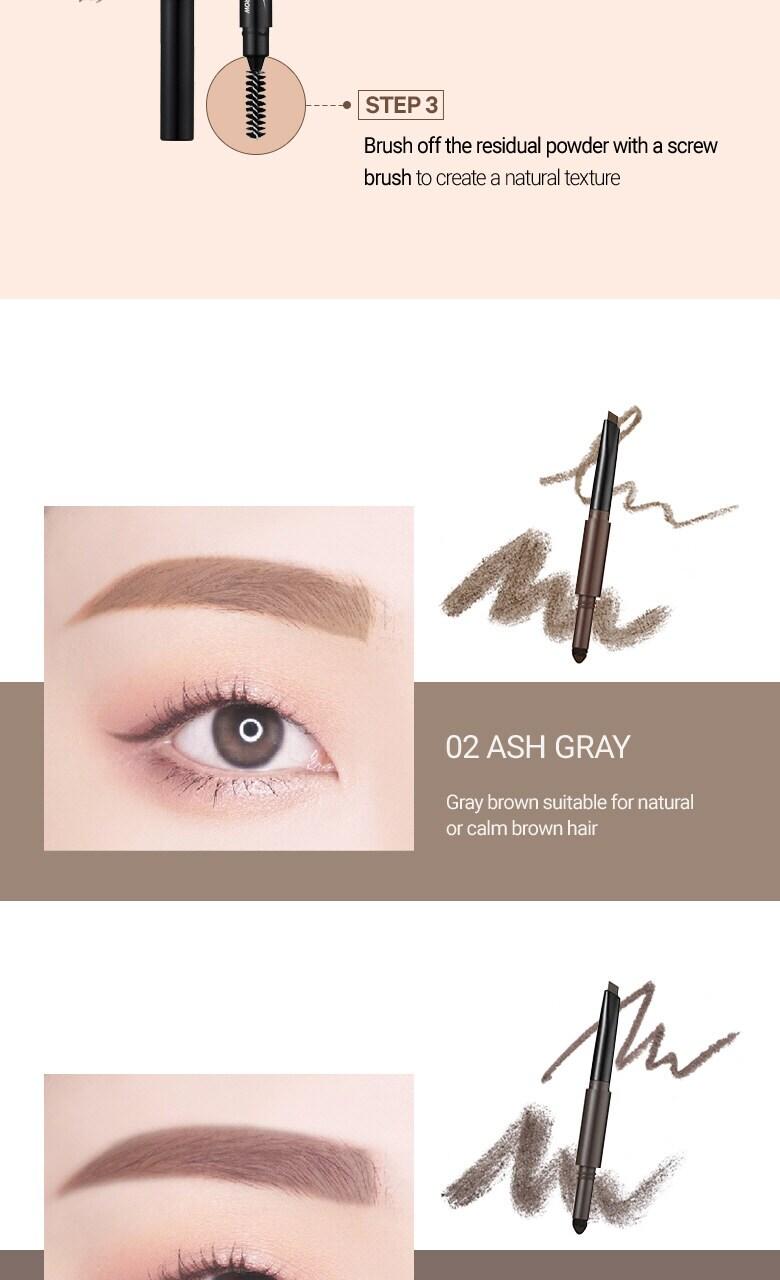 WAKEMAKE Powder Jet Dual Brow 0.75g - #05 Dark Brown