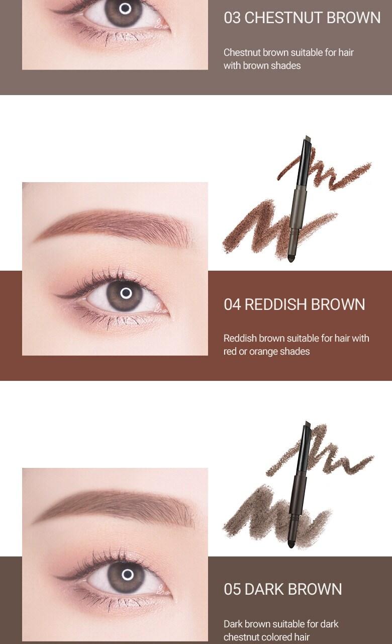 WAKEMAKE Powder Jet Dual Brow 0.75g - #05 Dark Brown