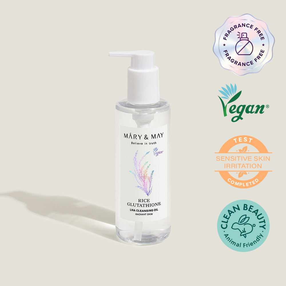 Mary&May Rice Glutathione LHA Cleansing Oil 200ml Golden Jaye Studio Mary&May Rice Glutathione LHA Cleansing Oil 200ml Golden Jaye Studio