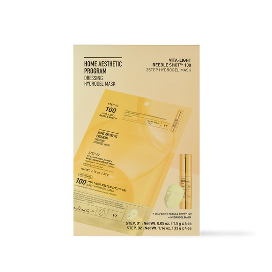 VT Cosmetics VITA-LIGHT Reedle Shot 100 2STEP Hydrogel Mask 4ea