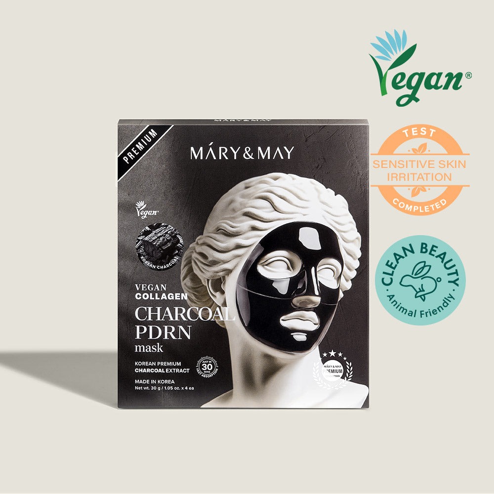 Mary&May Vegan Collagen Charcoal PDRN Mask (30g x4)
