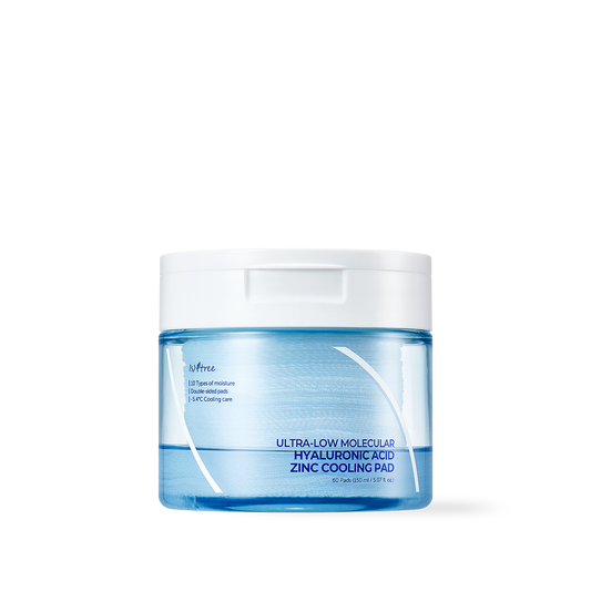 Isntree Ultra-Low Molecular Hyaluronic Acid Zinc Cooling Pad 150ml 60ea