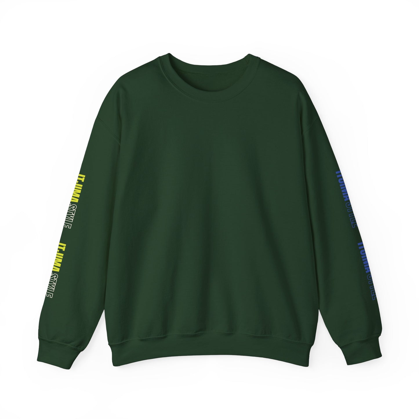 Crewneck Sweatshirt with Itjima Style Logo Sleeve