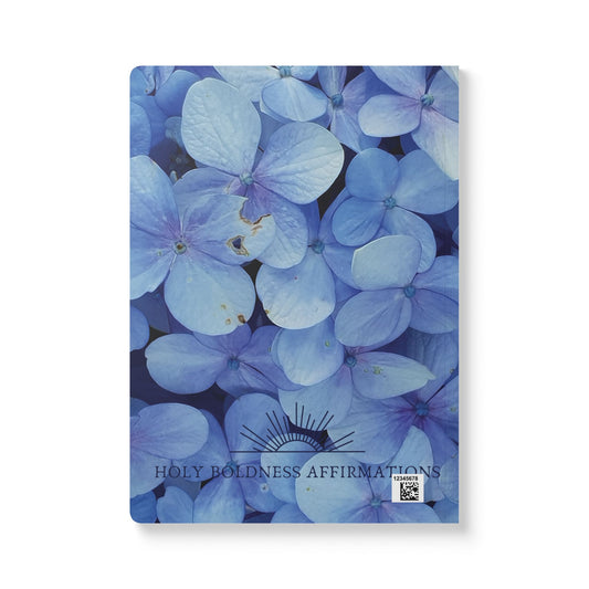 Blue Floral Affirmation Journal - Attitude of Gratitude & Holy Boldness