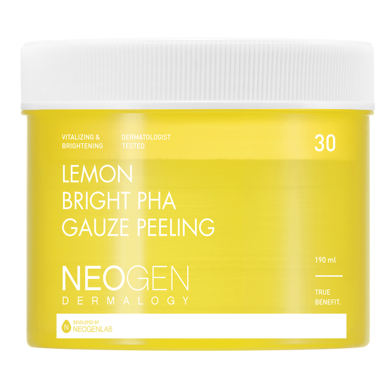 Neo Gen DERMALOGY LEMON BRIGHT PHA GAUZE PEELING 190ML (30 PADS)