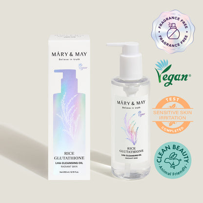 Mary & May Rice Glutathione LHA Cleansing Oil 200ml