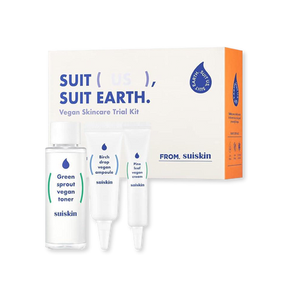 Suiskin Vegan skincare Trial kit (toner50ml + ampoule10ml+ cream10ml)