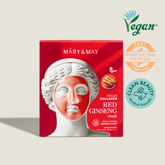 Mary&May Vegan Collagen Red Ginseng Mask (30g x4)