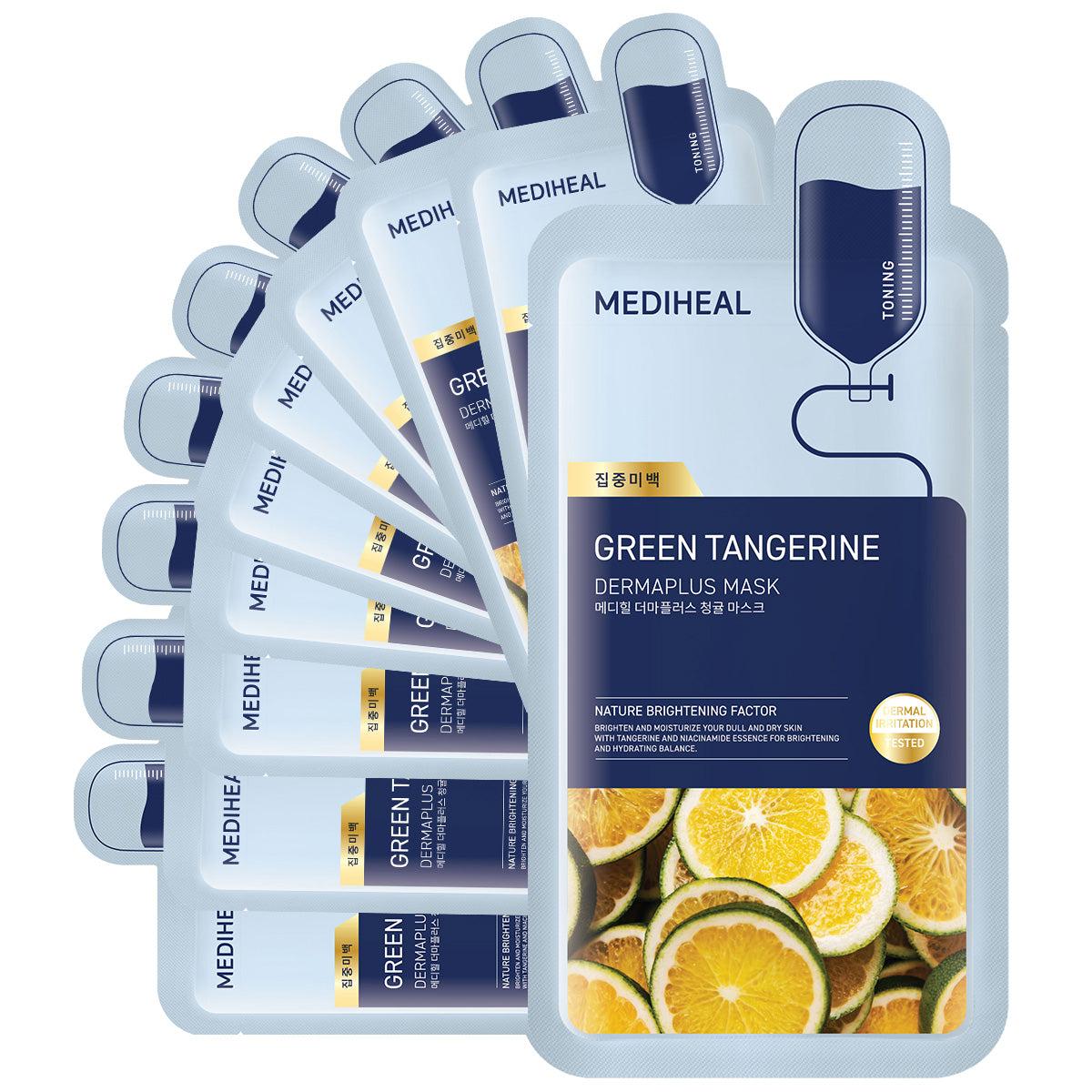 Mediheal  Derma Plus Green Tangerine Mask 10ea